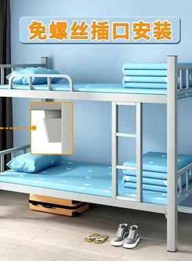 见详情上铺工铁床员宿舍高下低床双层成包人工地学生铁艺床单人简