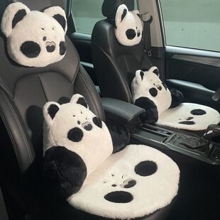 卡通汽车坐垫都都猫同款汽车头枕护颈车用靠枕一对座椅腰枕通用垫