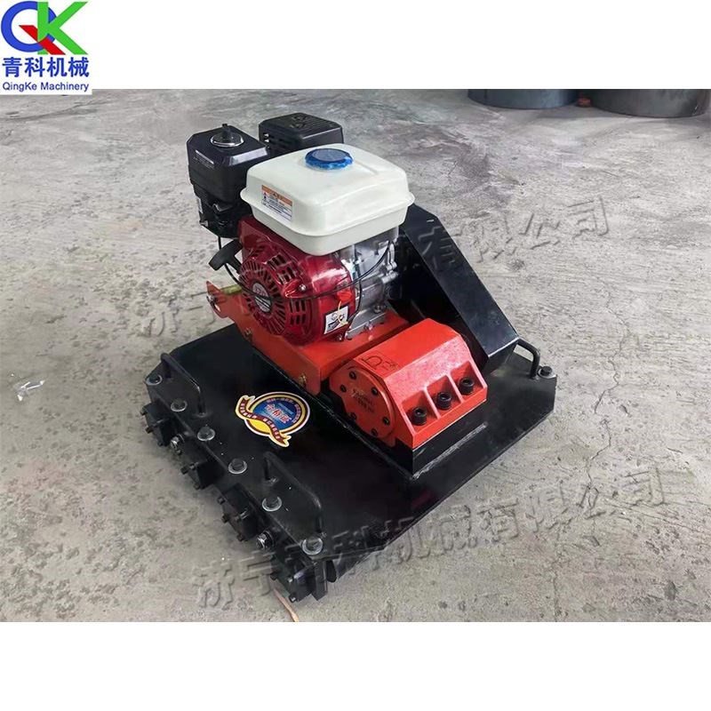 人行道自动铺砖机 手推式汽油彩B砖铺平机 城市广场手推式压砖机