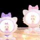 新款 饰礼品 萌宠米丽猫可存不可取搪胶钱罐小夜灯女生卧室氛围装