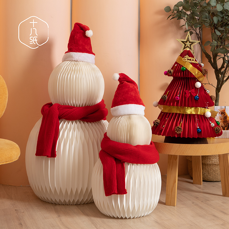 十八纸圣诞节装饰纸雪人摆件商场橱窗店面户外道具大Y节日气氛北