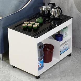 烧水壶桌煮茶柜一体茶桌移动式茶台家用边柜小柜子茶边桌柜茶几桌