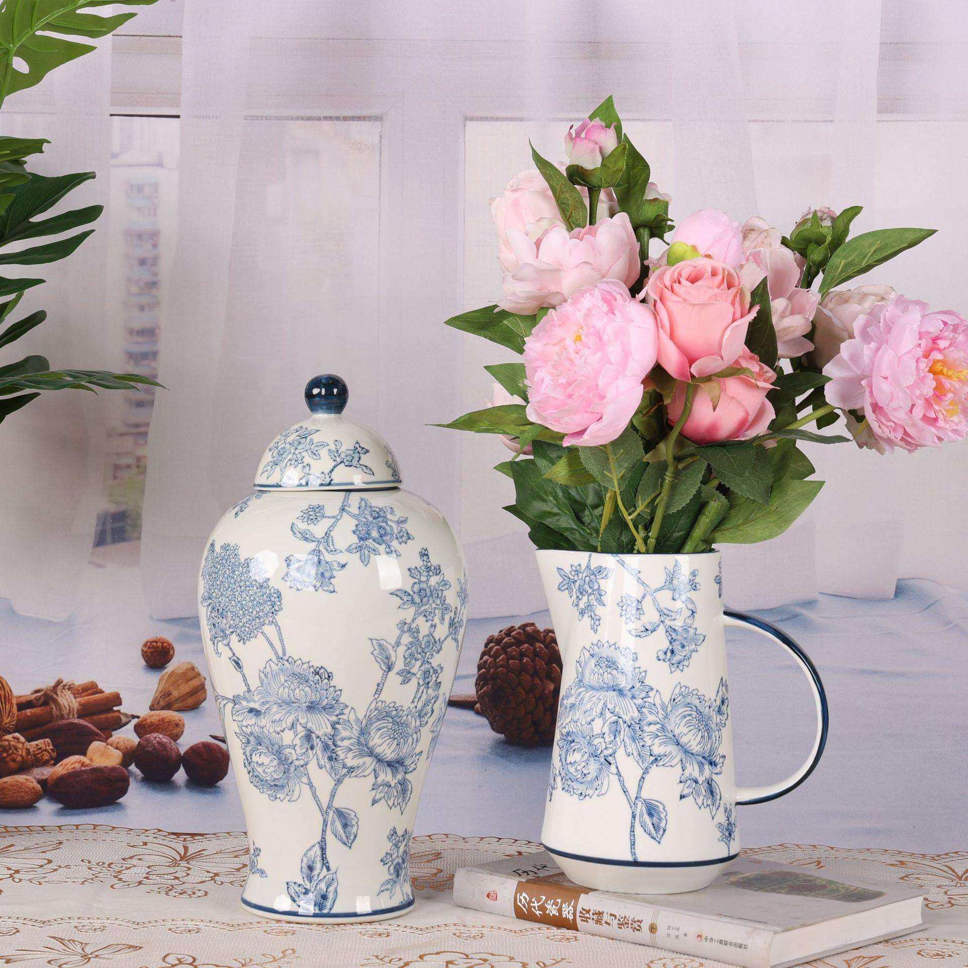 景德镇青花瓷花瓶陶瓷中式桌面摆件插花可水培花器工艺品花瓶摆件,电子元器件市场,其它元器件,淘宝优惠券,粉丝福利购,淘宝优惠卷