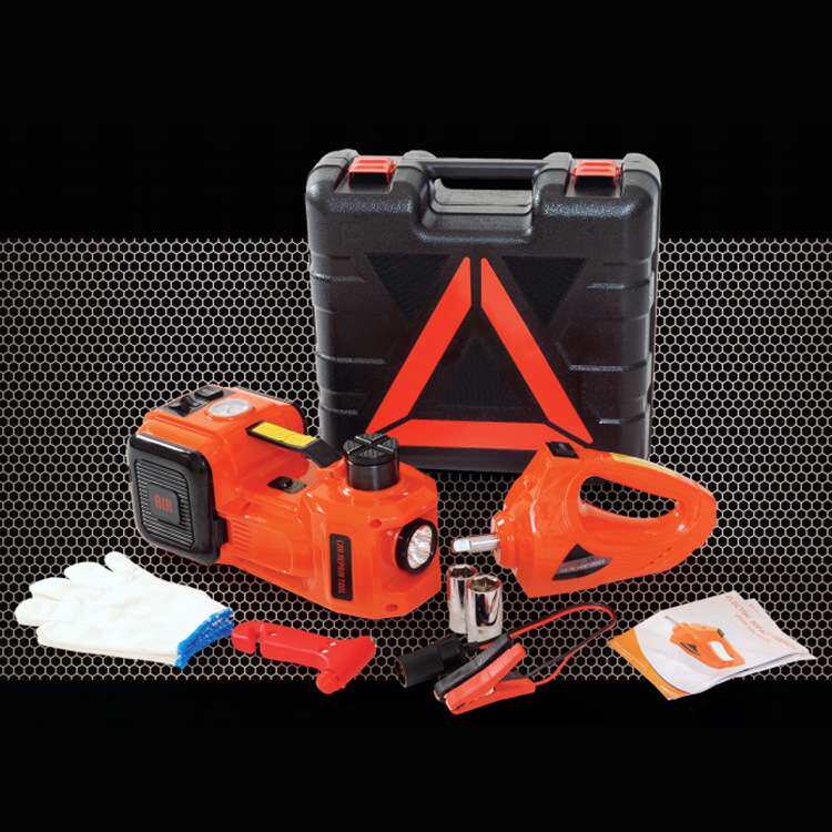 汽车电动液压千斤顶大功率轿车越野通用12V配充气泵电动扳手带灯