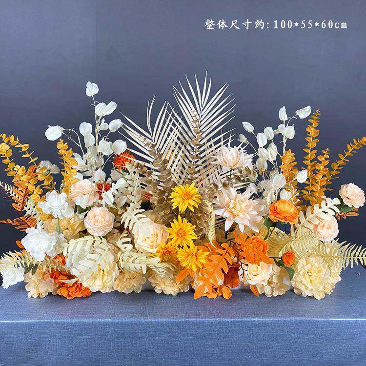 婚TA100646庆布花花婚礼布置地排花订婚绢装置饰花排路引花球