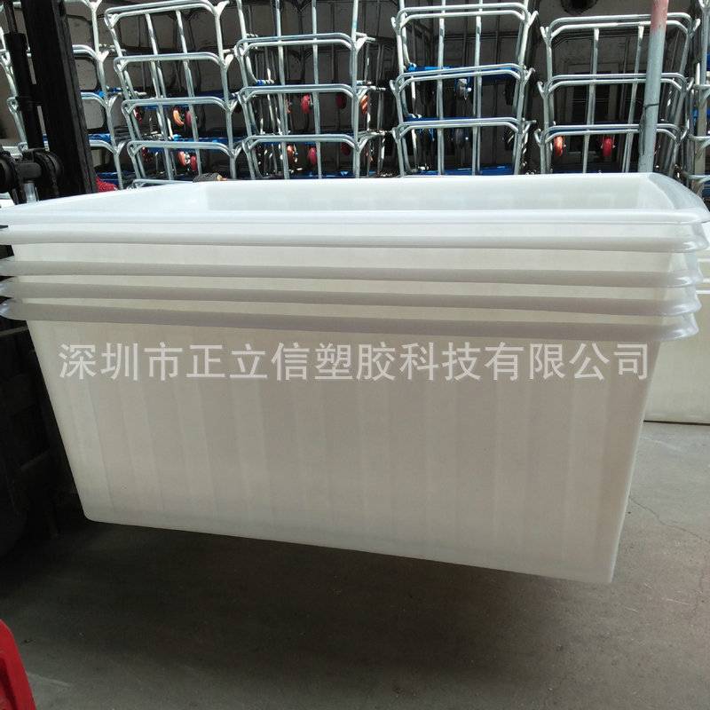 龙虾塑料筐加厚周转塑料框水果胶框大号白色箱长方形周转箱400升