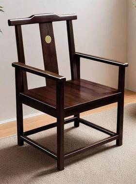 古太师仿椅餐椅家用椅子实人ITC木琴梳椅圈椅椅主官帽椅新中茶式