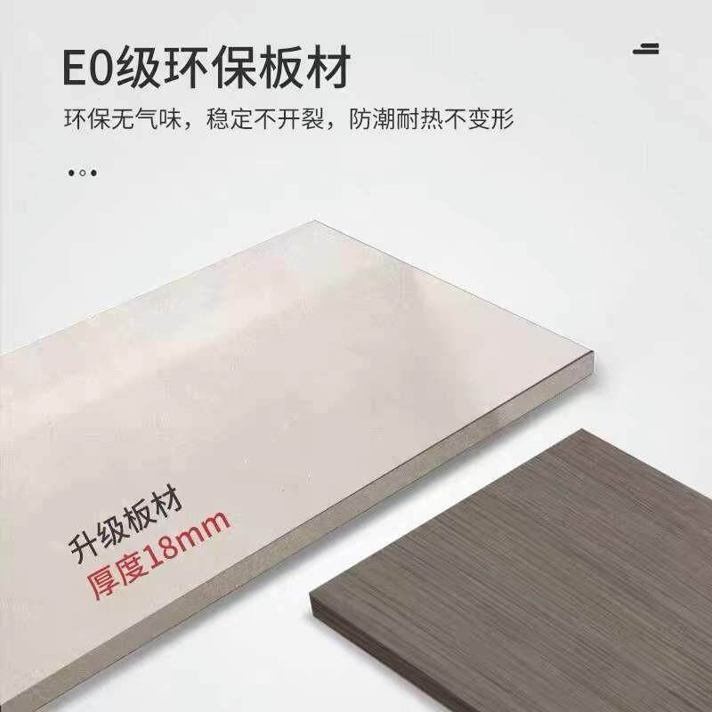 0J全移门衣柜简约现代推轻拉门奢极简衣家用卧室整体大橱实衣柜木
