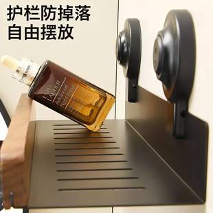 吸盘胡吸盘桃木卫生间置物架中式浴打室厕洗漱洗手台所洗手间墙免