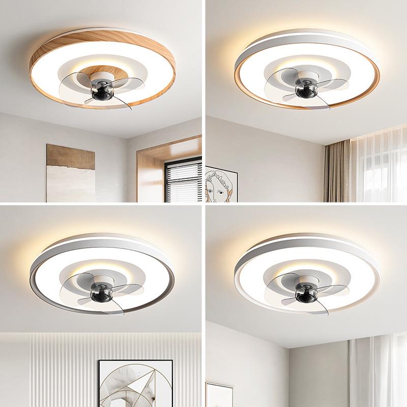 智能吸风扇灯卧室电扇灯家顶一体吊灯静音505超薄用厅隐形客吊扇