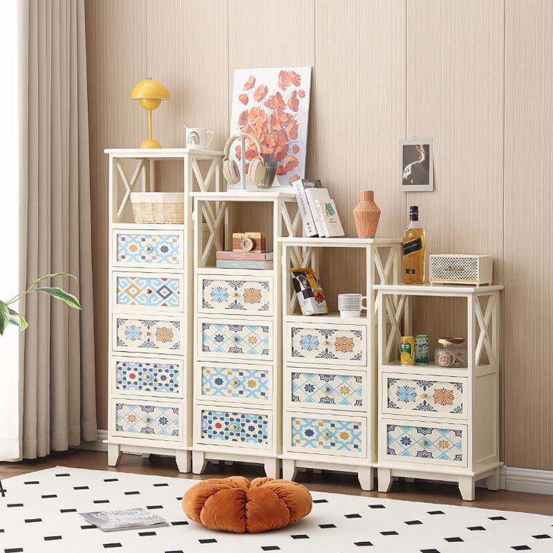 纯实木五厅斗柜客边柜抽柜储物柜室床头柜收纳迷你屉40镂空木质窄