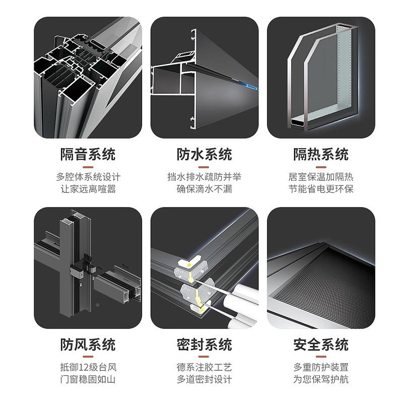 可上门测量开安装断桥卧铝平窗49943防蚊室平移窗弧形防尘窗天户