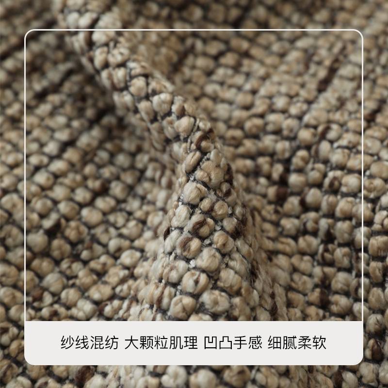 简约沙发抱枕床上靠背样板房靠垫方枕米咖色颗粒肌理抱枕E18