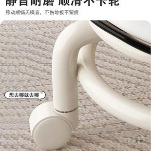 万向轮小矮凳子拆快递ROU滑轮凳奶油风椅子擦家用型地美小缝理货