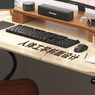 双电机智能电动升降桌实木家办公电脑桌桌写字N0桌3932智书居能升