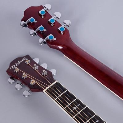 4寸亮光谣吉他超薄云杉吉他沙比利40寸超薄木便携薄桶0guita民r入