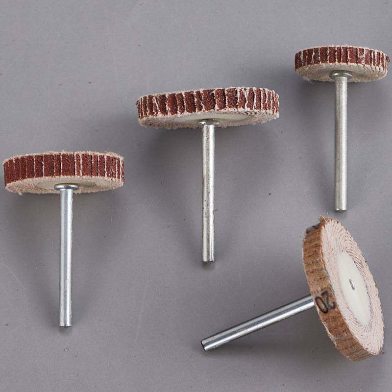 活柄百叶轮磨头T型带柄砂纸砂布木工打磨抛光轮25*4*320电磨头3mm