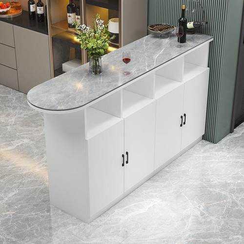 吧台现代约用家岩板岛台桌子玄关客柜小户简型529餐厅厨房双面隔