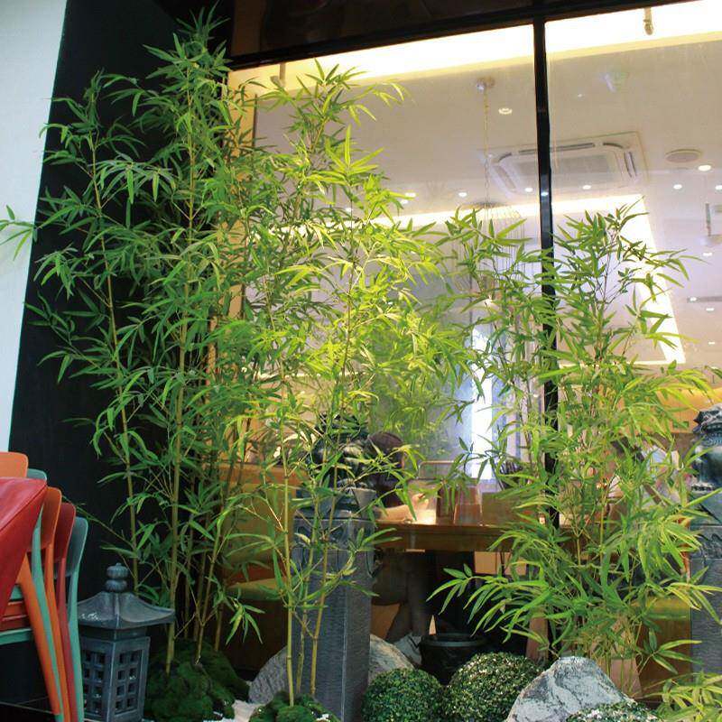 仿真竹子隔断装饰假146竹植物造景盆栽毛竹子摆件店别酒墅装修屏