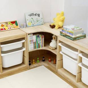 2120蒙氏大柜儿童房玩具收纳自由组合转角柜绘本教具多层木架子容