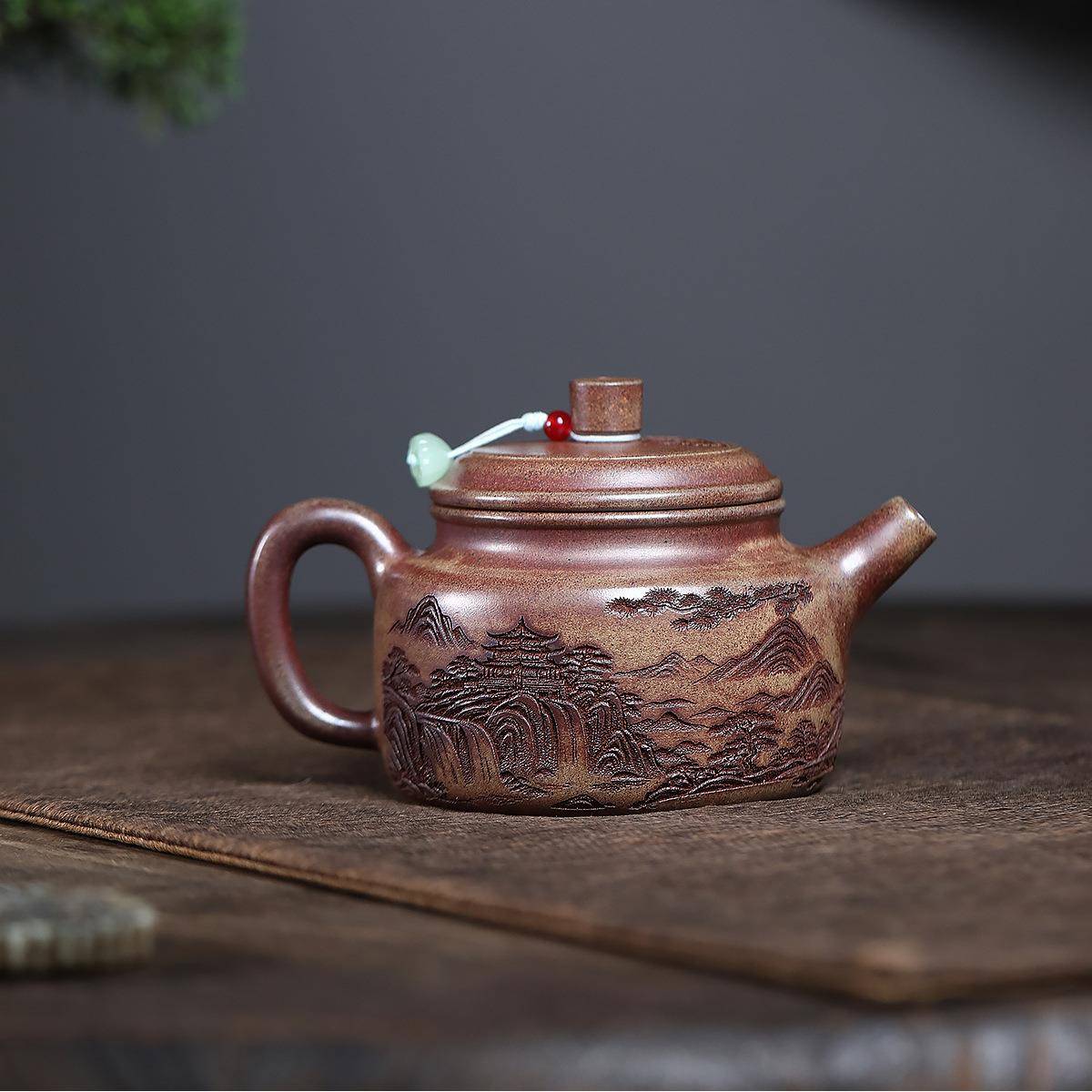 各平台密文香发货ZHIFU-71宜兴紫作砂壶原矿高温柴烧沉泥手制工满