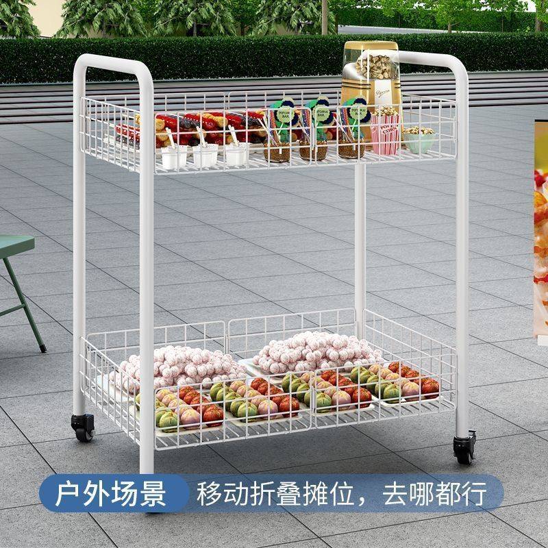 折叠摆摊小推车货架移动夜市寿司地摊冰粉加厚加大小吃促销花车子