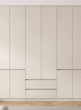 卧室衣柜一收实木经济耐用轻奢柜子小户型门到FPX顶奶油风大纳容