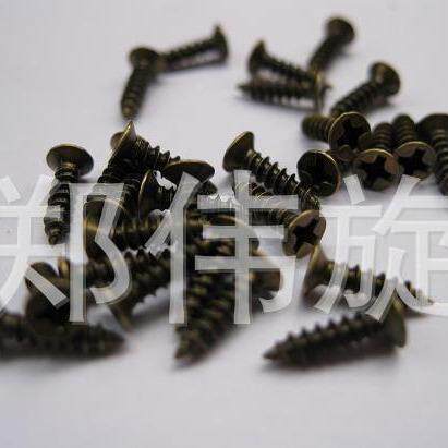 K青古铜自攻螺丝平头攻A螺自钉古401铜色头自攻螺丝钉M2/2.3沉/2.