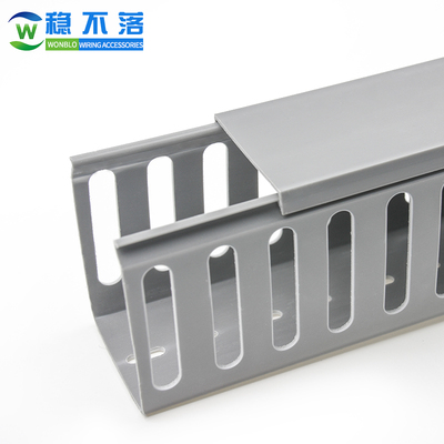 闭口线槽封口卡槽行走理布u型槽Apvc环保灰色塑料配电柜绝缘连齿