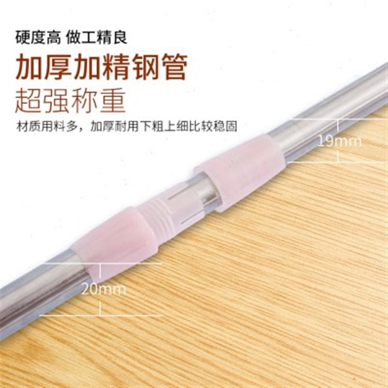 厂可伸缩蚊帐支架不锈钢杆子三开门加粗家用宿舍床帘1.5/1.8/2.促