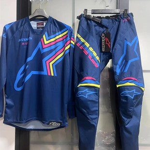 新款a星速降服山地车骑行服男女套装吸湿排汗越野摩托赛车服街车