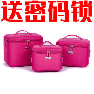 化妆包收c纳包大容量手提专业旅行化妆箱便携多功能收纳箱带肩带
