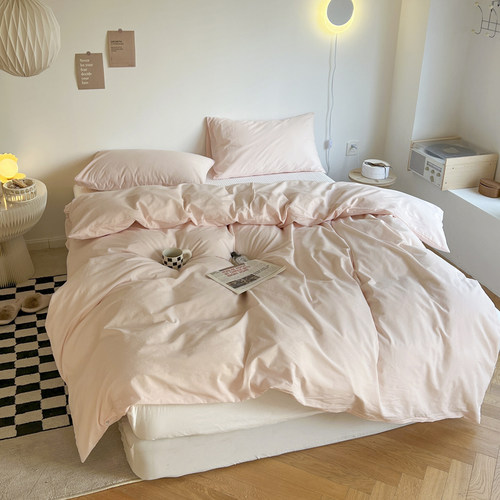 全棉简约纯色被套单件纯棉保暖150200双人200230床上被罩220240