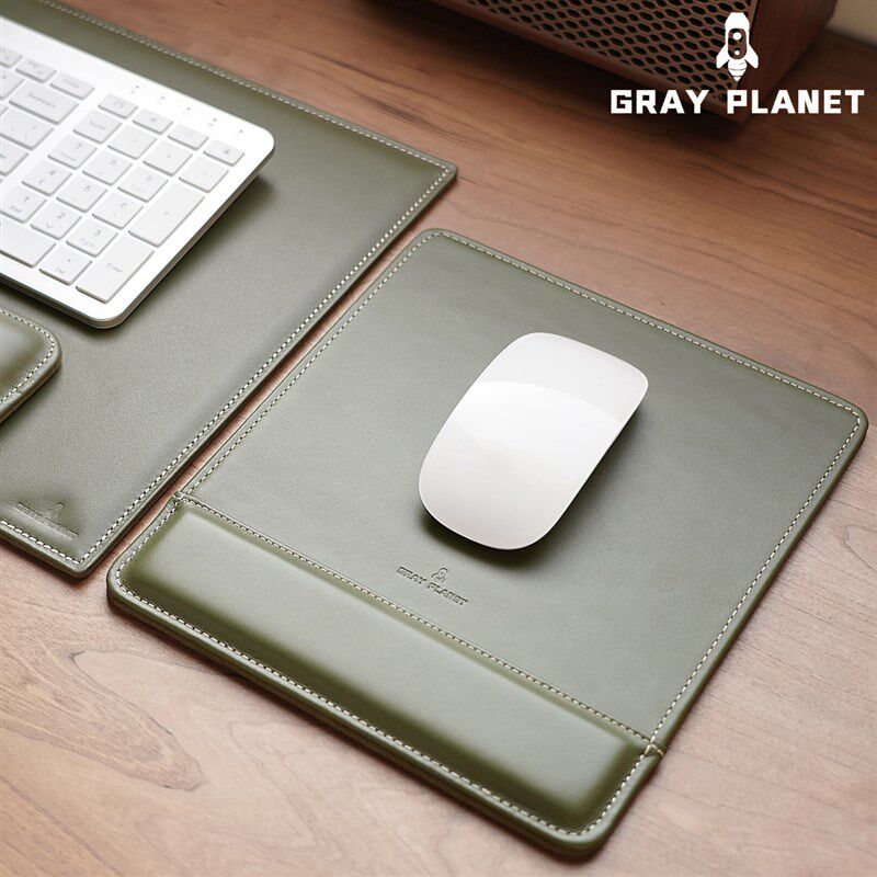 头层牛皮真皮桌垫鼠标垫护手腕键盘手托高级商务办公书桌面垫皮垫