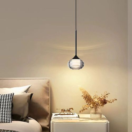 极简卧室床头小吊灯现代简约长吊线灯电视背景墙吊灯垂线灯高级感