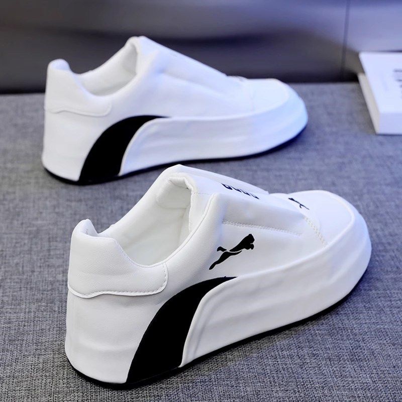 真皮软底防滑防臭2024春季新款透气跑步休闲百搭皮蓬包底运动男鞋