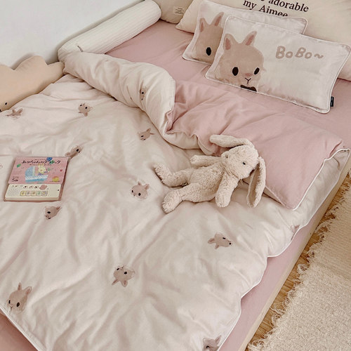 a类儿童纯棉被套单件纱布婴儿宝宝幼儿园柔软儿童被罩120*150cm