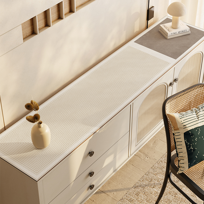 侘寂风电视柜桌垫防水桌布pvc皮革免洗可擦餐边柜台面保护垫台布