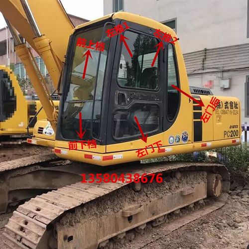 挖掘机配件小松PC60/100/120/200-6前档后档左右门窗上下挡风玻璃