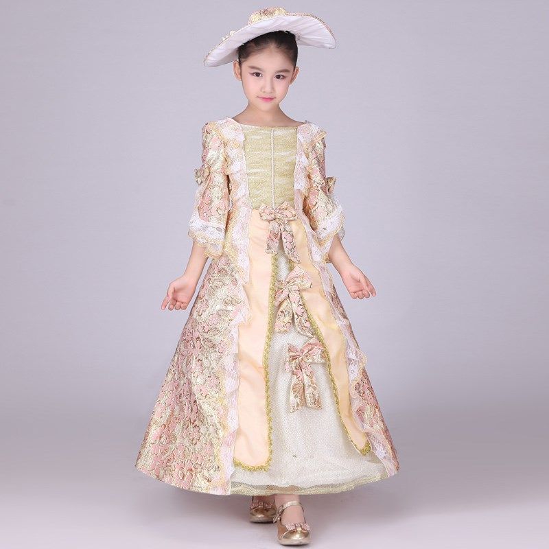 万圣节儿童模特走秀主持连衣裙生日宫廷洋气礼服女公主裙,童装/婴儿装/亲子装,汉服,淘宝优惠券,粉丝福利购,淘宝优惠卷