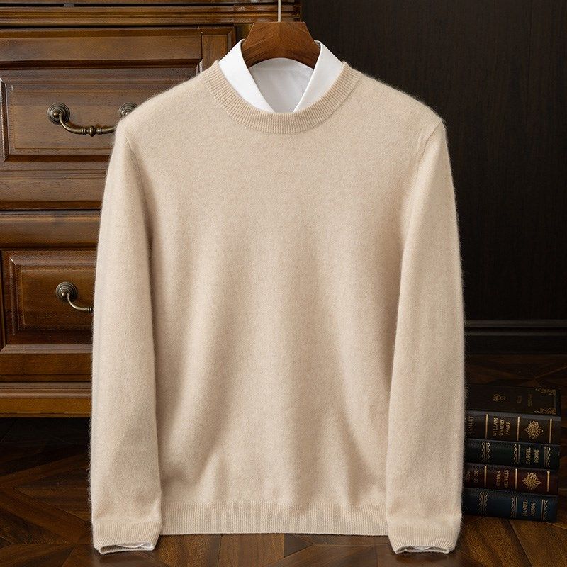 山羊绒衫男士加厚圆领毛衣冬季打底针织羊毛衫,男装,羊绒套衫,淘宝优惠券,粉丝福利购,淘宝优惠卷