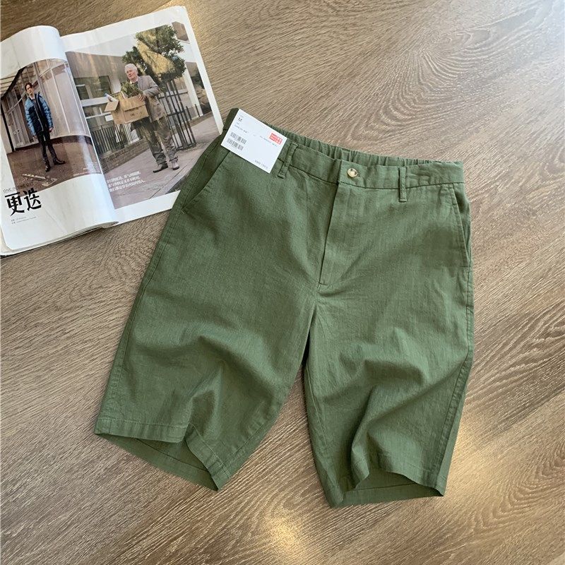 外贸工厂自制日系亚麻短裤夏季休闲中裤商务时尚棉麻五分裤男装潮,男装,短裤,淘宝优惠券,粉丝福利购,淘宝优惠卷