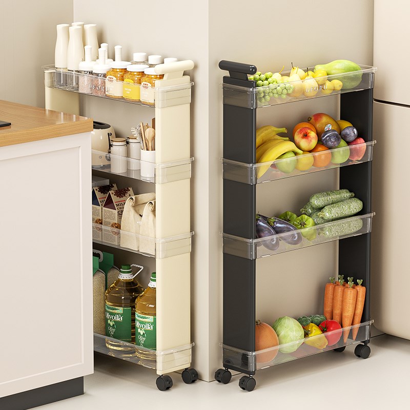 夹缝小推车厨房多功能卫生间卧室落地置物架可移动分区多层收纳架