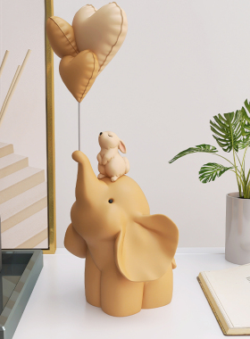 大象摆件客厅家居装饰品玄关电视柜办公室桌面生日礼物乔迁新居