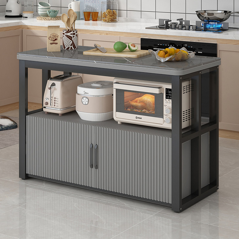 厨房岩板置物架落地橱柜切菜桌操作台家用收纳储物柜多功能工作台,厨房/烹饪用具,厨房置物架/置物柜/角架,淘宝优惠券,粉丝福利购,淘宝优惠卷