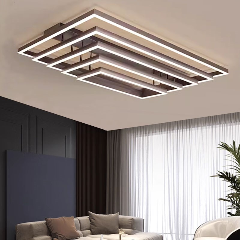 客厅灯简约大气轻奢创意北欧长方形大厅吸顶灯全光谱新款智能灯具