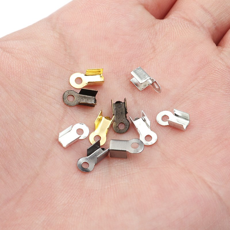 5000个/包大小夹片首饰皮绳diy手工饰品配件线扣线绳夹链百搭项链