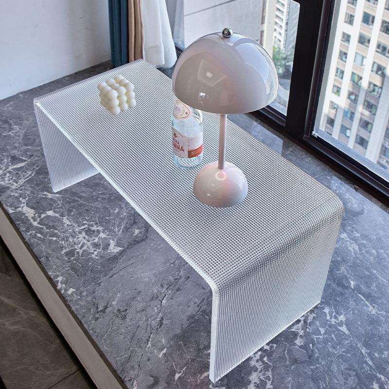 轻奢透明客厅小茶几实木简约奶油家用飘窗边几阳台电脑矮桌子茶桌