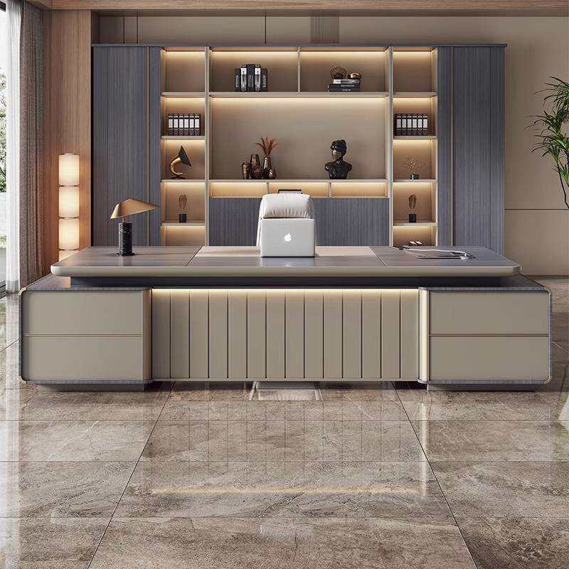 老板桌办公桌简约现代董事长总裁桌领导办公室总经理大班台桌组合