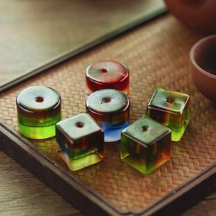 琉璃莲花托盘线香香插禅意中式高端茶托藏香香托创意极简香插摆件